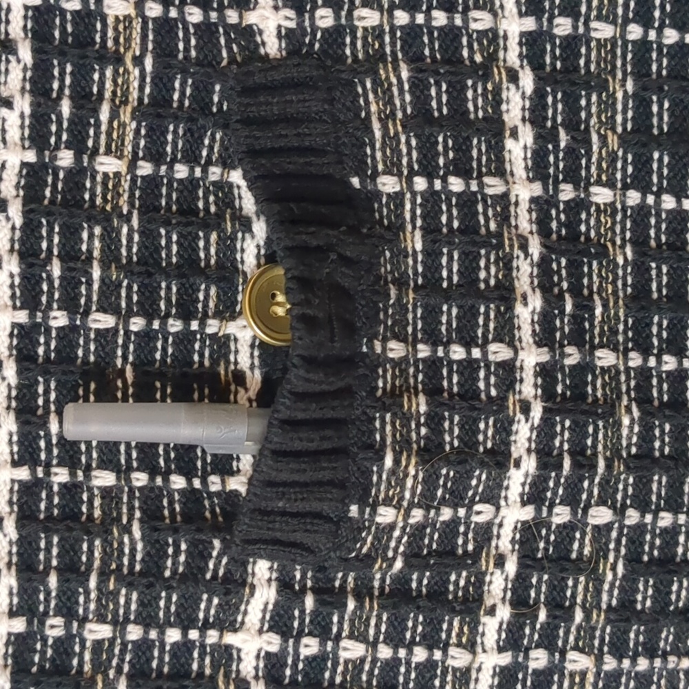 J Crew Factory Tweed Lady Cardigan Black & white Size Small - Picture 7 of 8